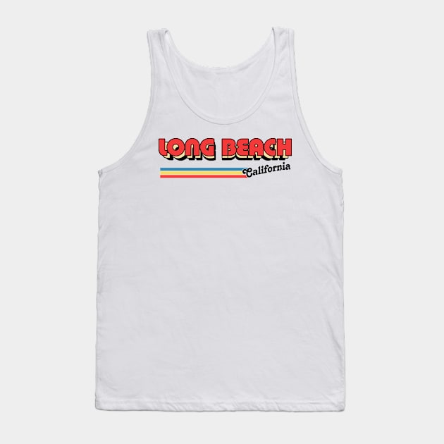 Long Beach // Retro Typography Design Tank Top by DankFutura